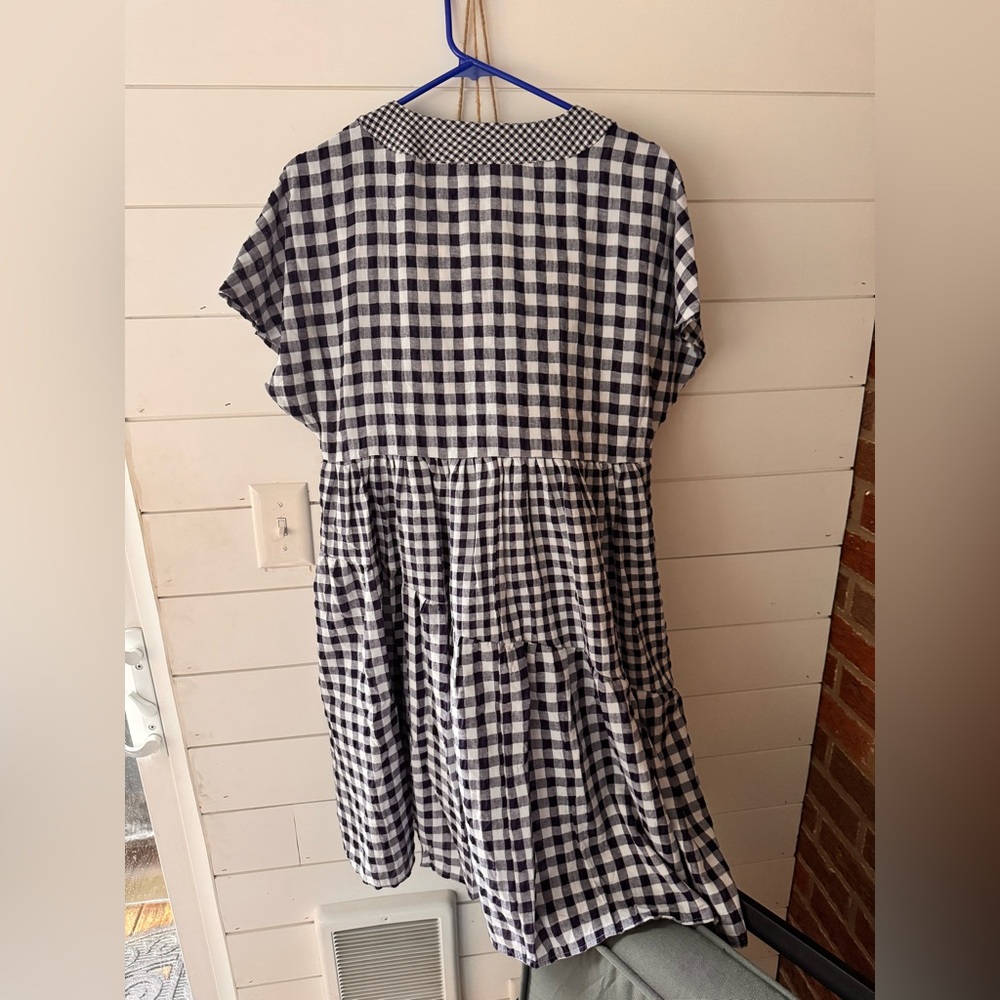 ANTHROPOLOGIE Gingham Short Sleeve Dress - Picture 8 of 12